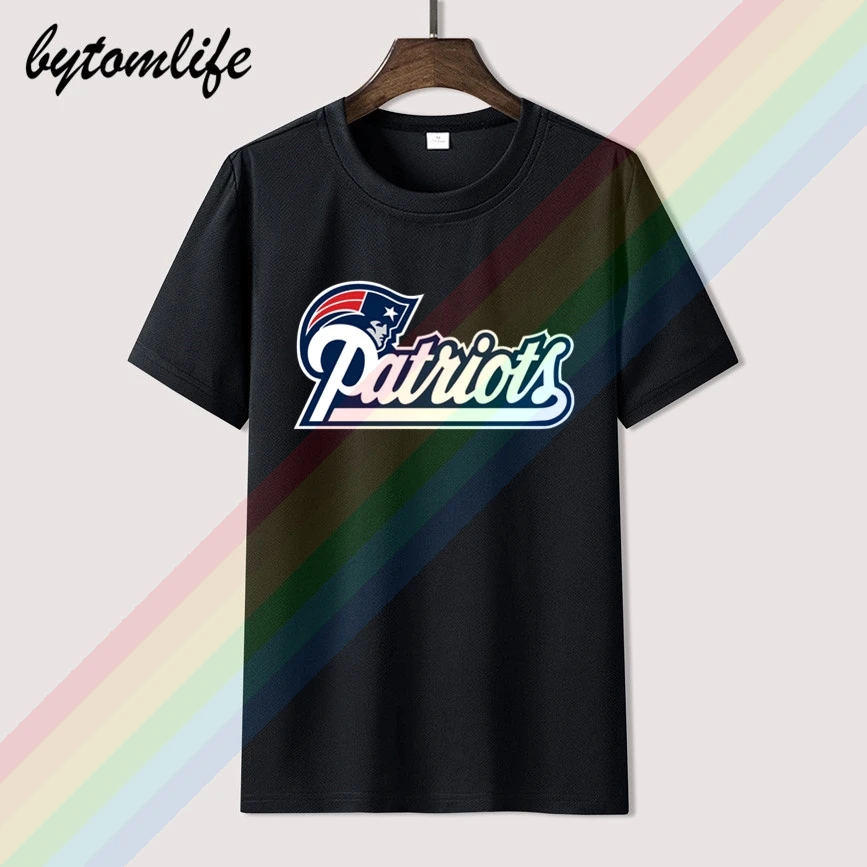 New England Patriots слово Футболка мужская женская летняя обувь 100% с текстильной