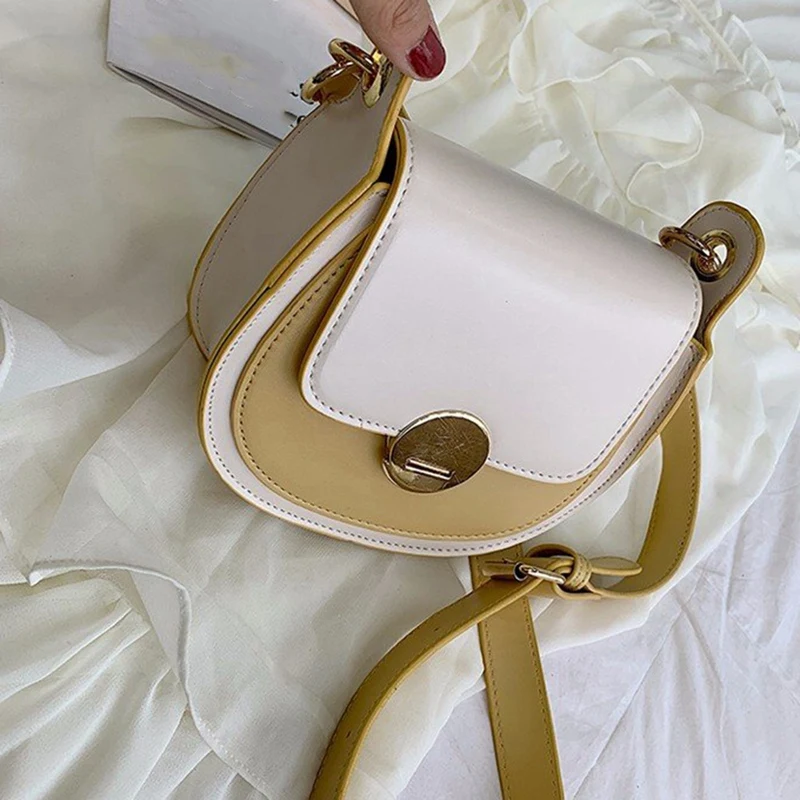 

PU Leather Messenger Bag Women Fashion Compact Solid Color Shoulder Bag Women Handbag and Wallet