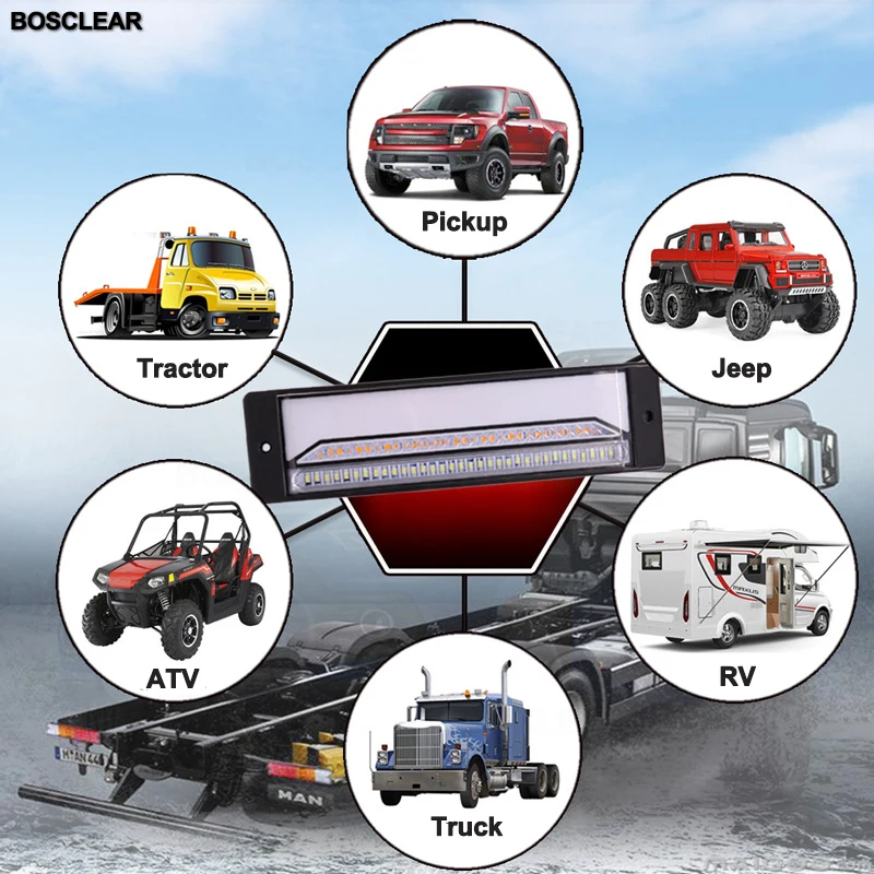 2 шт. руководство заднего фонаря 147LED задние фонари поворотного сигнала обратного хода стоп-тормозная стробоскопическая лампа трейлер караван грузовик лорри включены.