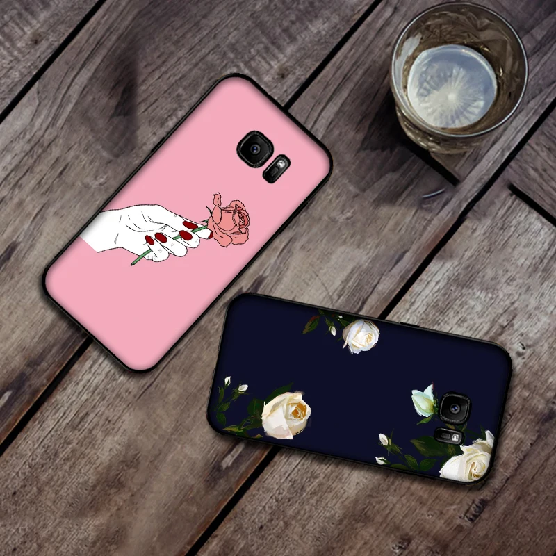 Мягкий силиконовый чехол для телефона samsung S6 S7 Edge S8 S9 S10 PLUS NOTE 8 9 M10 20 30 задняя крышка