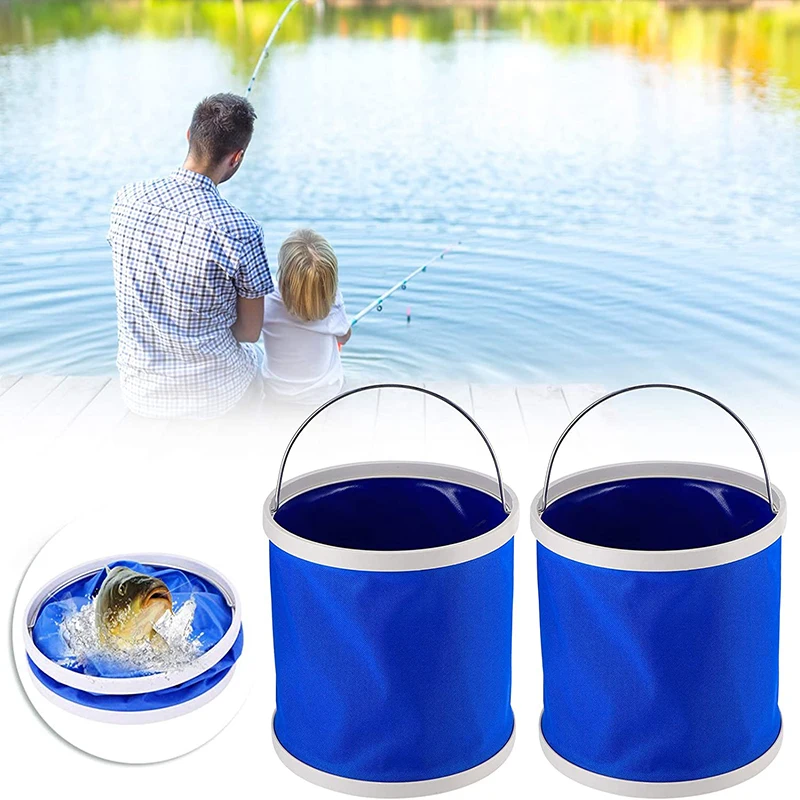 

Water Bucket Portable EVA Fishing Bag Collapsible Fishing Bucket Fish Box Camping Water Container Pan Basin Tackle Storage Bags