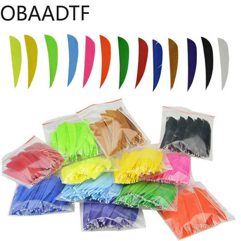 

200 шт. 3 "перо стрелы, натуральные Fletches Fletching DIY, оптовая продажа, охотничий лук, стрельба из лука