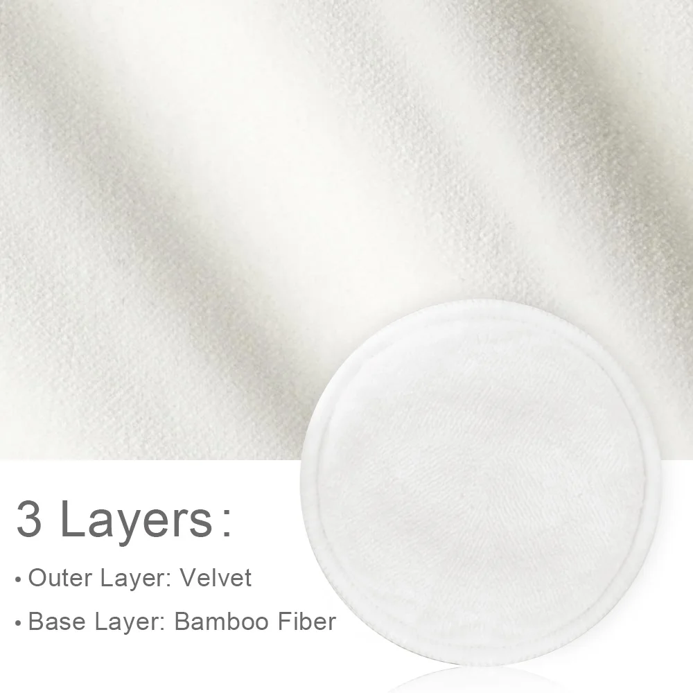 Моющиеся ватные диски подушечки для снятия макияжа многоразовые хлопковые