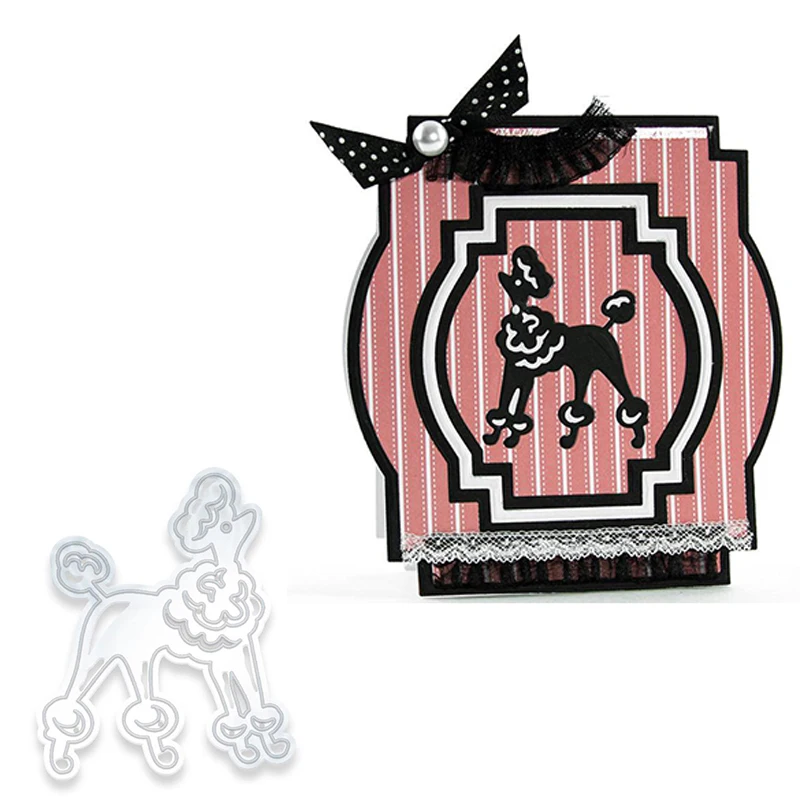 Металлические трафареты для вырезания пуделя домашнего животного изготовления