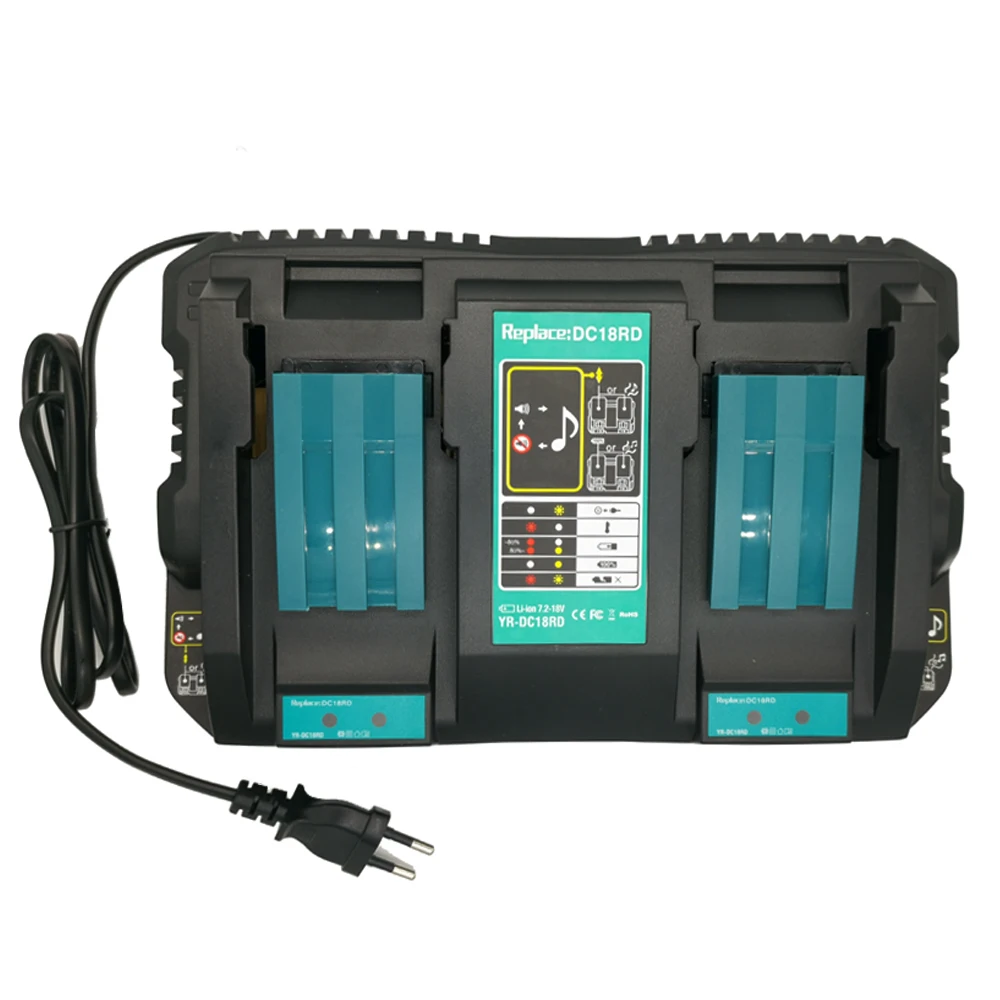 battery charger for makita 14 4v 18v dual replacement for bl1830 bl1430 dc18rc dc18ra li ion us eu plug free global shipping