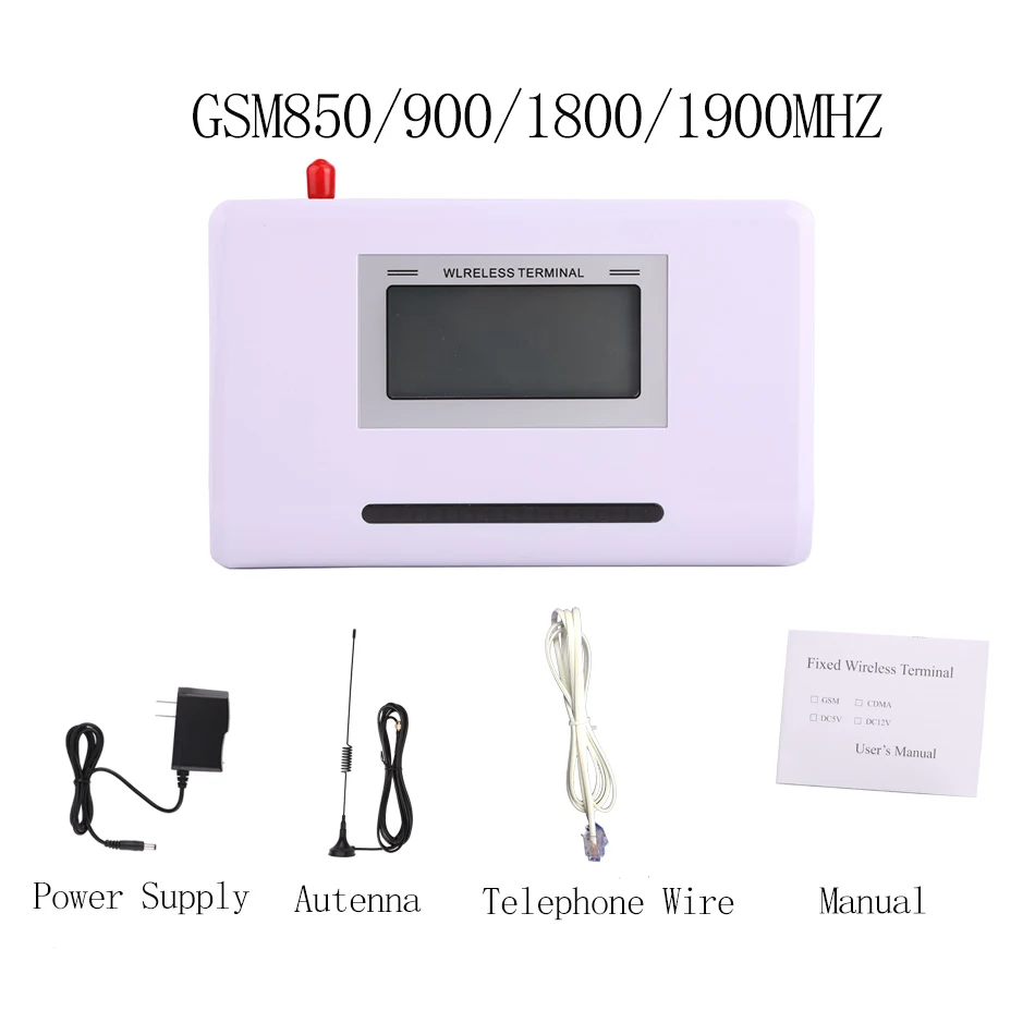 GSM 850/900/1800/1900MHZ фиксированный беспроводной терминал с ЖК-дисплеем Поддержка