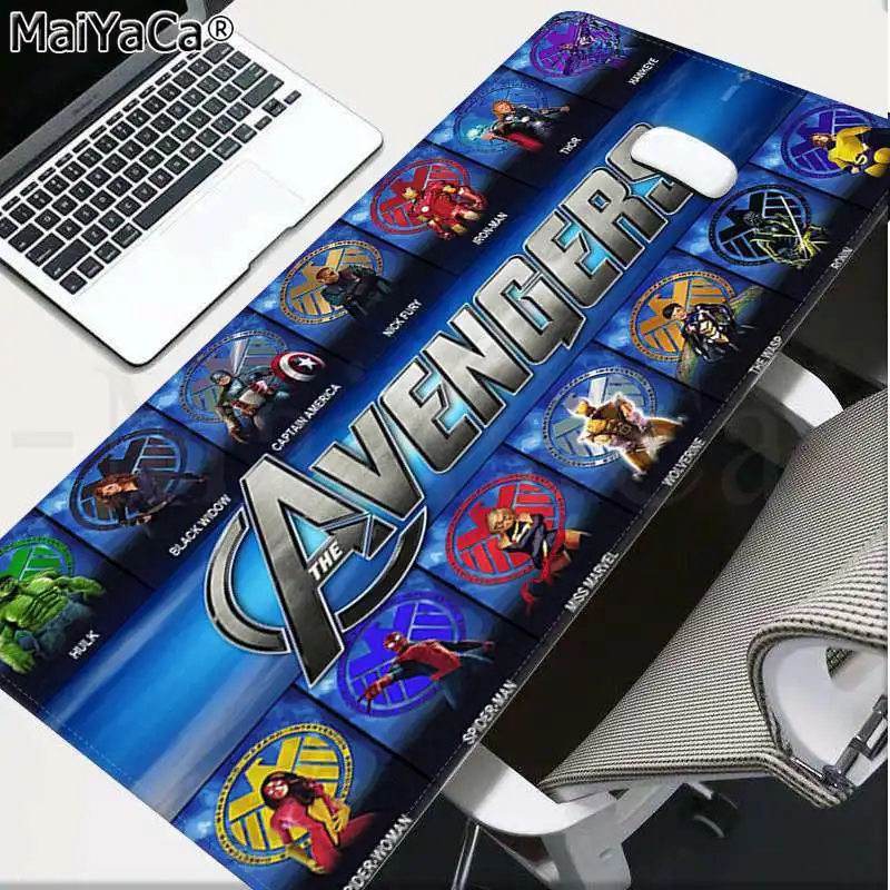 Lock Edge 30x80cm Maiyaca Marvel Мстители эндигровая клавиатура резиновый коврик игровой коврик для мыши Настольный коврик большой коврик для мыши клавиатуры коврик - Цвет: Lock Edge 30x80cm