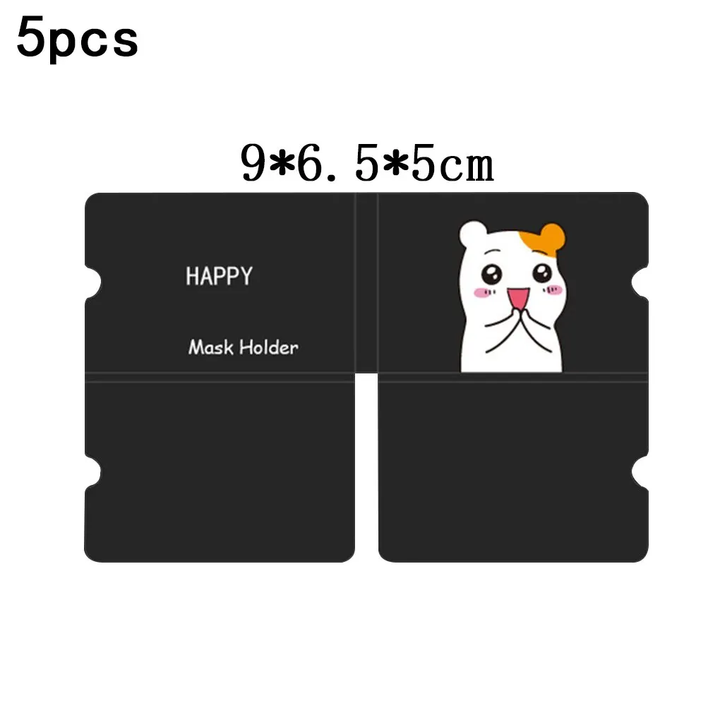 

5pcs Masks Keeper Portable Masks Storage Folder Container Case Printing Foldable Maska Storage Clip Maske Holder