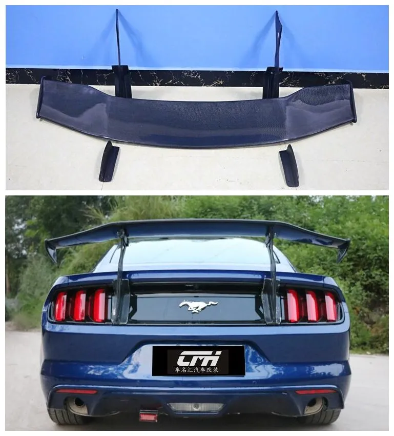 

Высококачественный спойлер из АБС-пластика и углеродного волокна для заднего багажника, подходит для Ford Mustang GT style 2015-2020