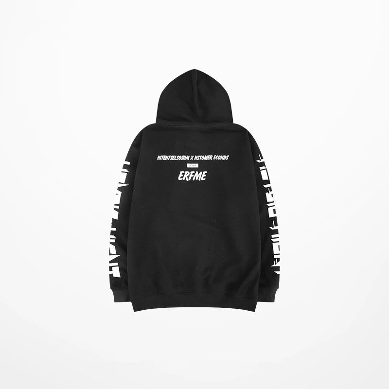 Зимние футболки в стиле хип-хоп свободные черные толстовки с капюшоном мужская