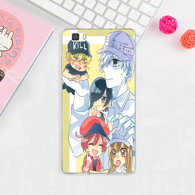 Мягкие чехлы из ТПУ для huawei Honor 6 6A 6C 6X7 7A 7C 7X8 8A 8C 8S 8X9 10 20 Lite Pro Shell аниме Hataraku Saibou |