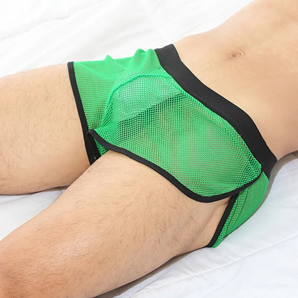 Мужские сетчатые спортивные брюки сексуальное прозрачное ажурное нижнее белье