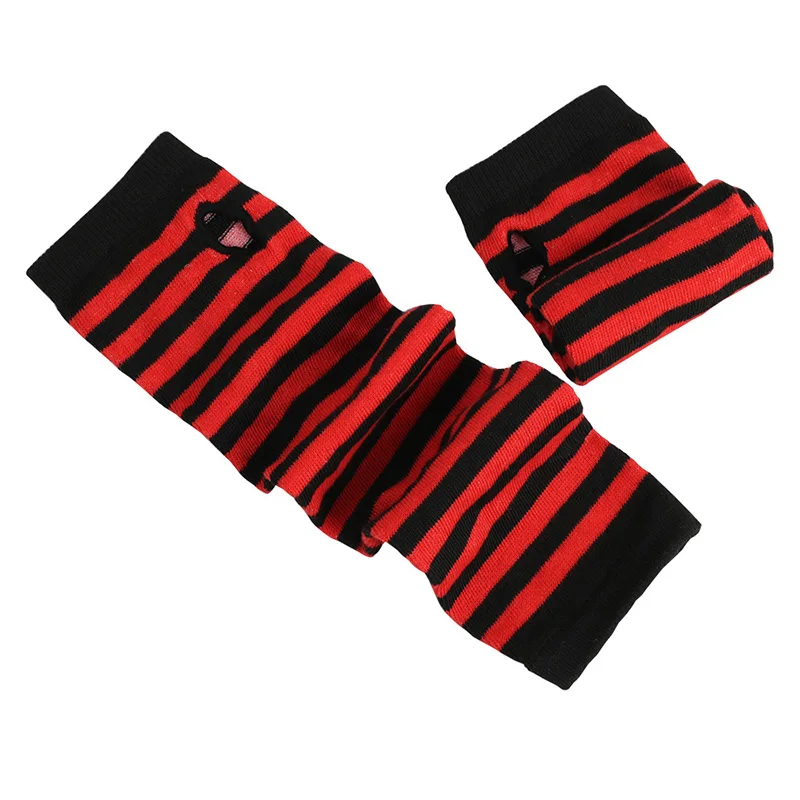 

Summer Women Men stripe Print Wrist Arm Warmer Fashion Thin Stretchy Summer Sun Protect Long Arm Warmer Elbow Gloves Sleeves