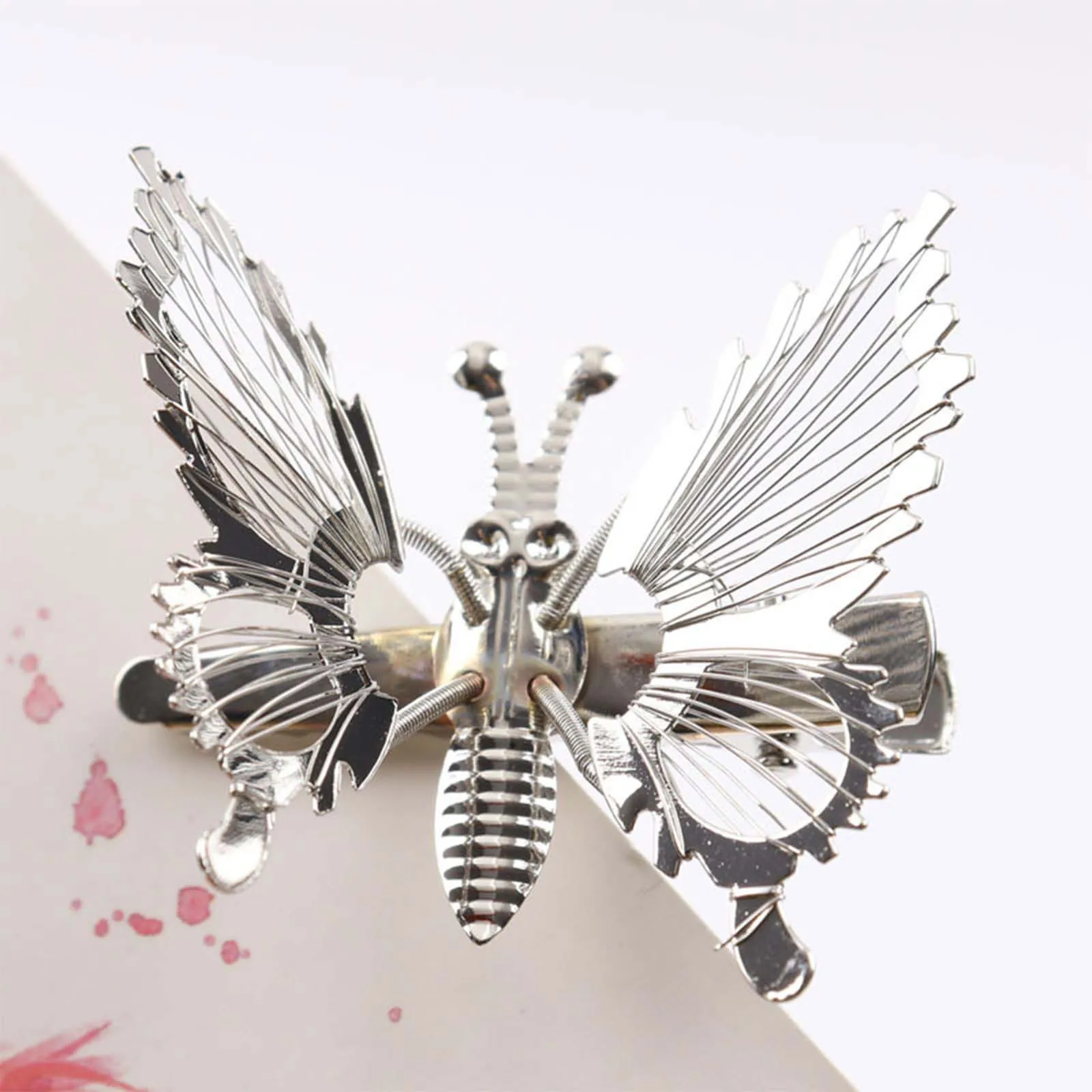 Металлическая шпилька для волос с движущимися бабочками аксессуары девушек