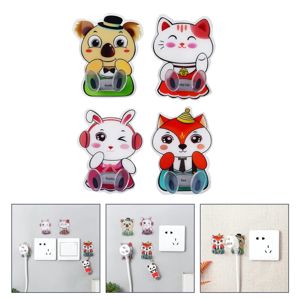 

1 Set 12Pcs Lovely Cartoon Wall Hooks Drilling Storage Hooks (Assorted Color)