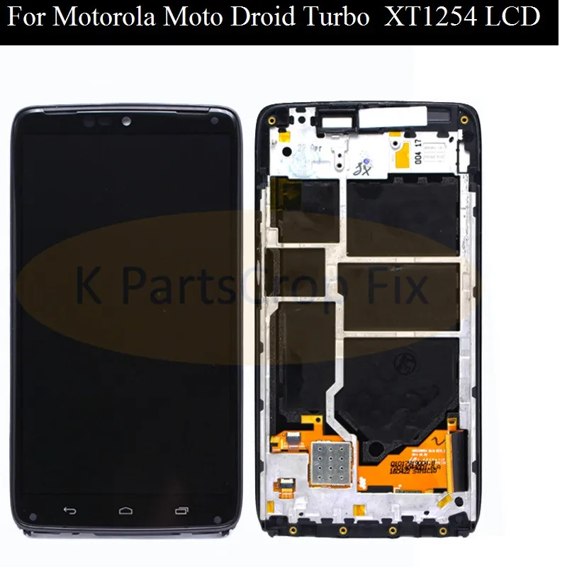 5 2 черный для Motorola Moto Droid Turbo XT1254 ЖК дисплей + сенсорный экран с дигитайзером рамка