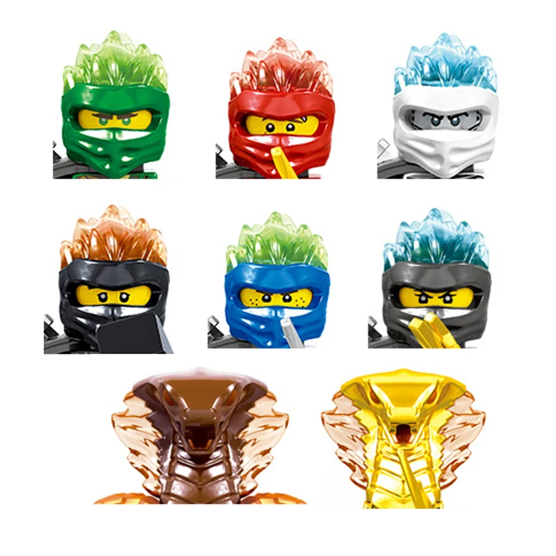 24Pcs Ninjas Minifigures Building Blocks Character Wu Zane Jay Cole Doll Action Mini Figures Children Educational Toys Kids Gift | Игрушки и