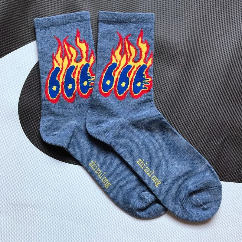 Хлопковые дышащие мужские и женские носки для скейтбординга с эффектом