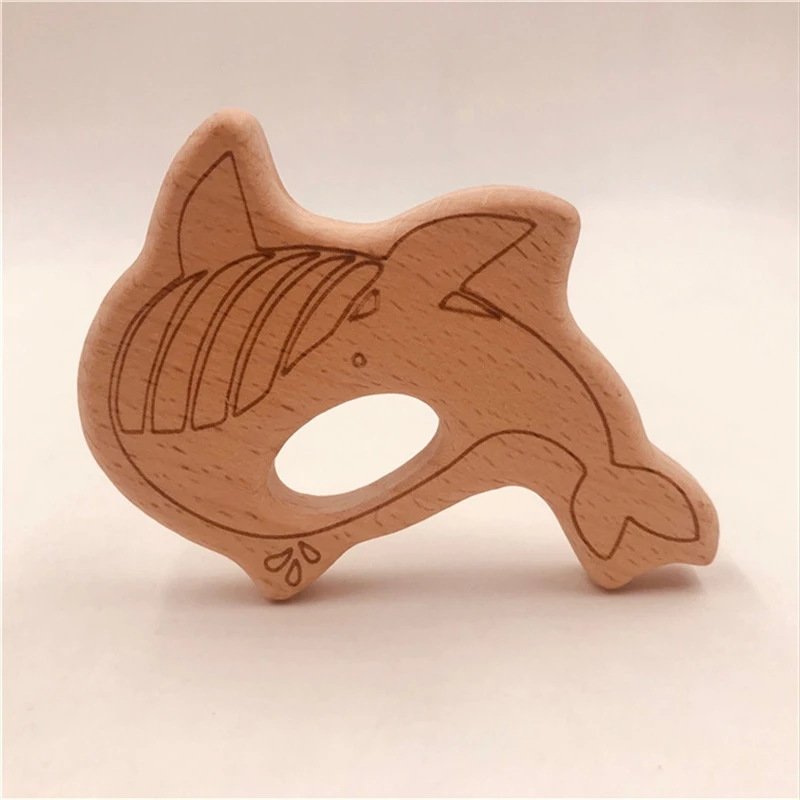 

1 Pcs Baby Teethers Cartoon Animal Baby Teething Toy Baby High Quality Safety Toys Shark Teether Pendant Necklace Accessories
