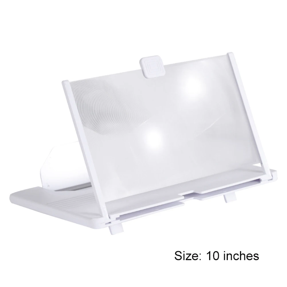

10 Inch 3D Mobile Phone Screen Magnifier HD Video Amplifier Stand Bracket with Movie Game Magnifying Folding Phone Desk Holder