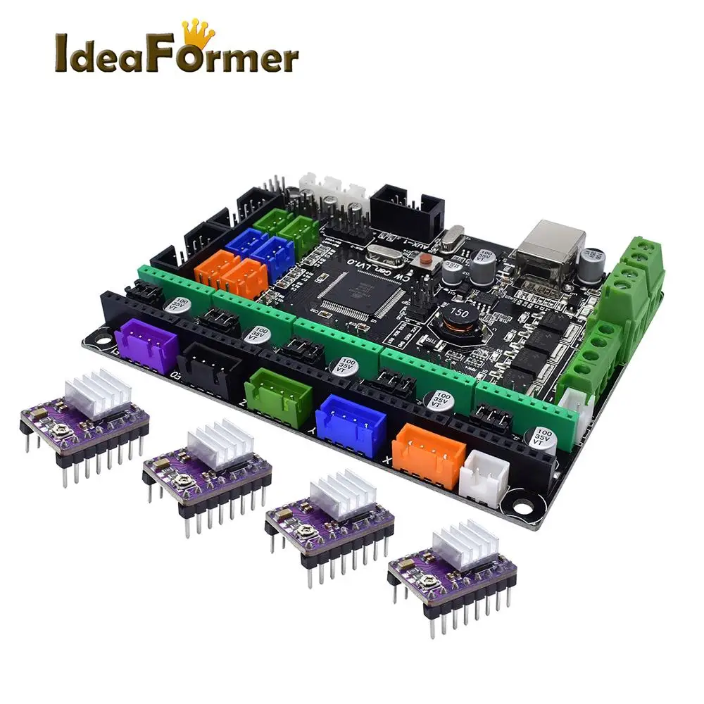 Материнская плата MKS Gen L V1.0 или+ 4 шт. A4988/DRV8825/TMC2130 V1.1/TMC2130 V1.2 SPI/TMC2208 V1.2 драйвер для Reprap Ramps 1,4 SKR V1.3