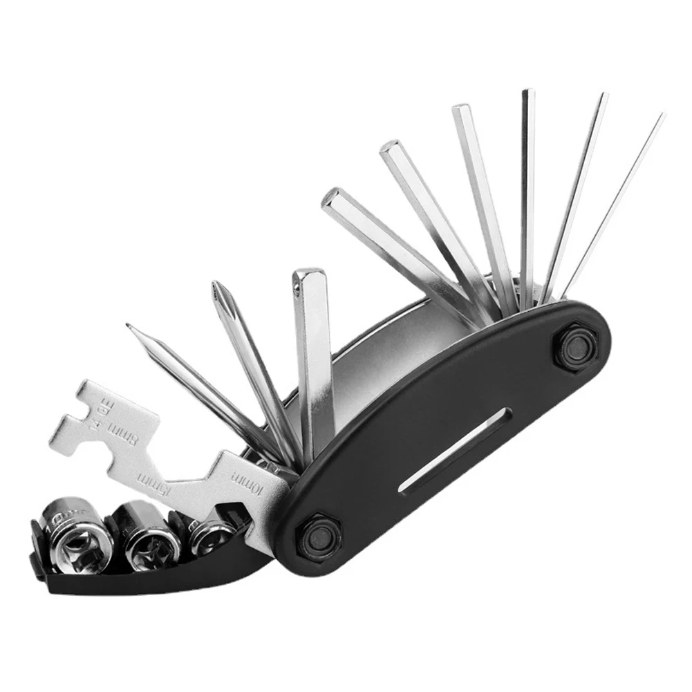 

16 in 1 Cycling Mechanic Repair Tool Kit Bicycle Tool Kit Motorcycle Portable Multifunctional Tire Pry Bars Rod