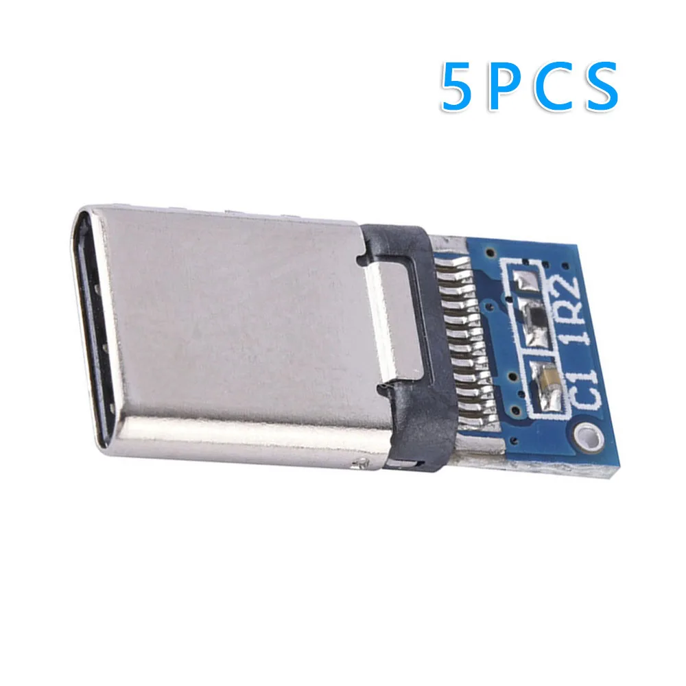 5 * штепсельная Вилка USB Type C для кабеля сделай сам резистора 56K прикрепленная