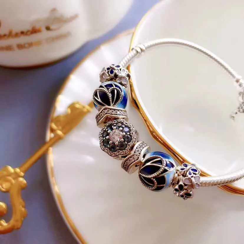 

925 Sterling Silver Original 1:1, Fashionable Silver Charm pan Bracelet, Suitable For Women New Fashion Bracelet Jewelry
