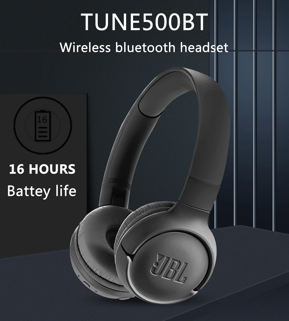 Беспроводные Bluetooth-наушники JBL E500BT Спортивная игровая гарнитура с глубокими