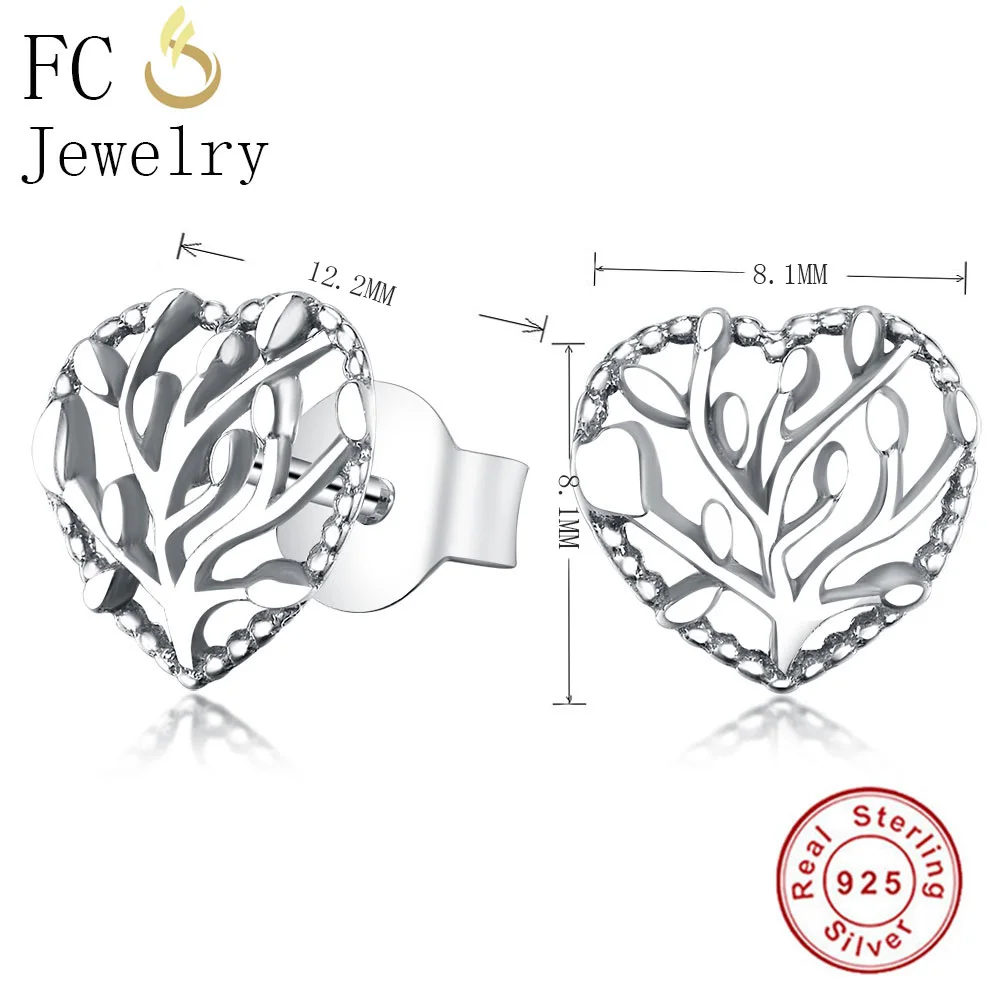 FC ювелирные изделия из стерлингового серебра 925 пробы серьги гвоздики в виде