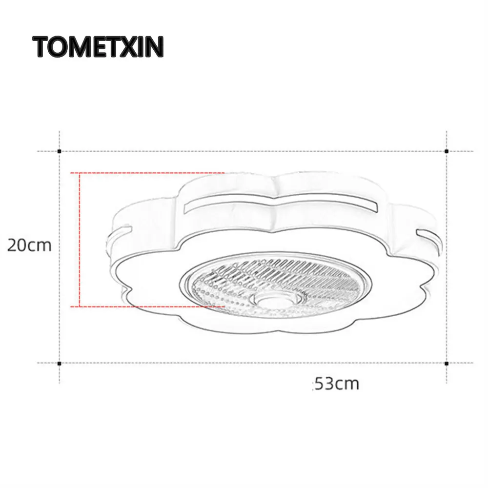 

LED ceiling fan light with remote control 53cm fans lamp lights lighting for children's room home bedroom