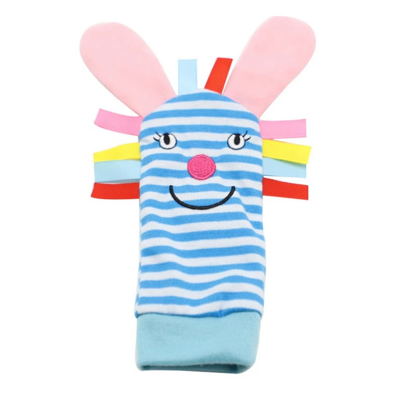 

Baby Rattles Soft Baby toys for 0-12M Bed Bell Animal Christmas Crib Newborn toy Watch with wrist strap socks rattle bell New1