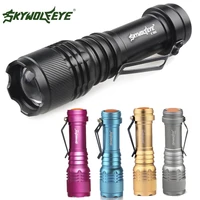 6000lm 3mode xpe mini led strong light waterproof pen clip aluminum alloy flashlight color is rich durable for long term use