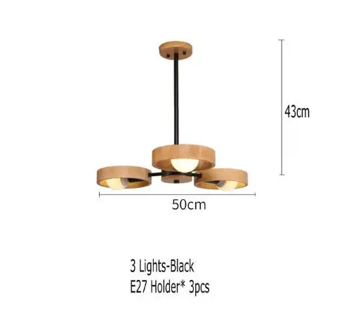 Минималистичные деревянные подвесные светодиодсветодиодный светильники E27 с