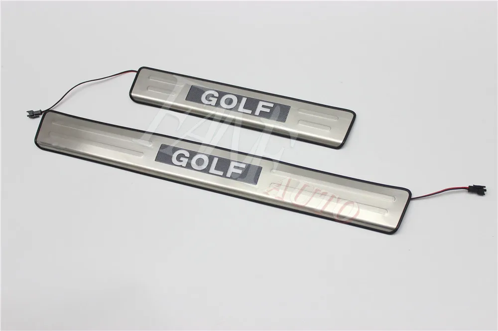 Накладка на порог из нержавеющей стали со светодиодной подсветкой защитная