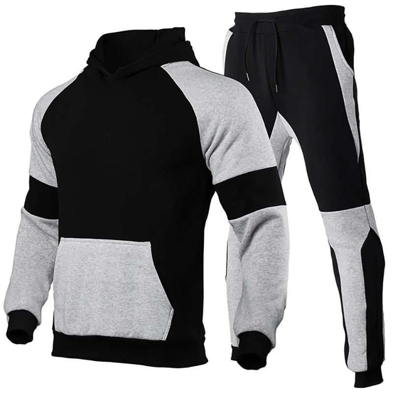 

2021 New Men's Fashion Hoodie Sportswear Men's Clothes Jogging Casual Sportswear Men's Running Sports Suit + Pants 2-piece Set