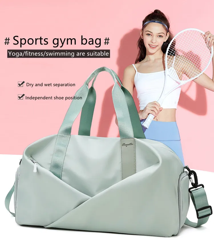 Fashion Fitness travel bag for women 2021 summer nylon waterproof yoga gym sport bags large capacity crossbody bag handbag sac
