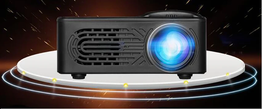 Мини-проектор, поддержка дисплея 1080 P, портативный проектор с 20000 часов светодиодный Срок службы лампы, совместимый с TF, AV и USB