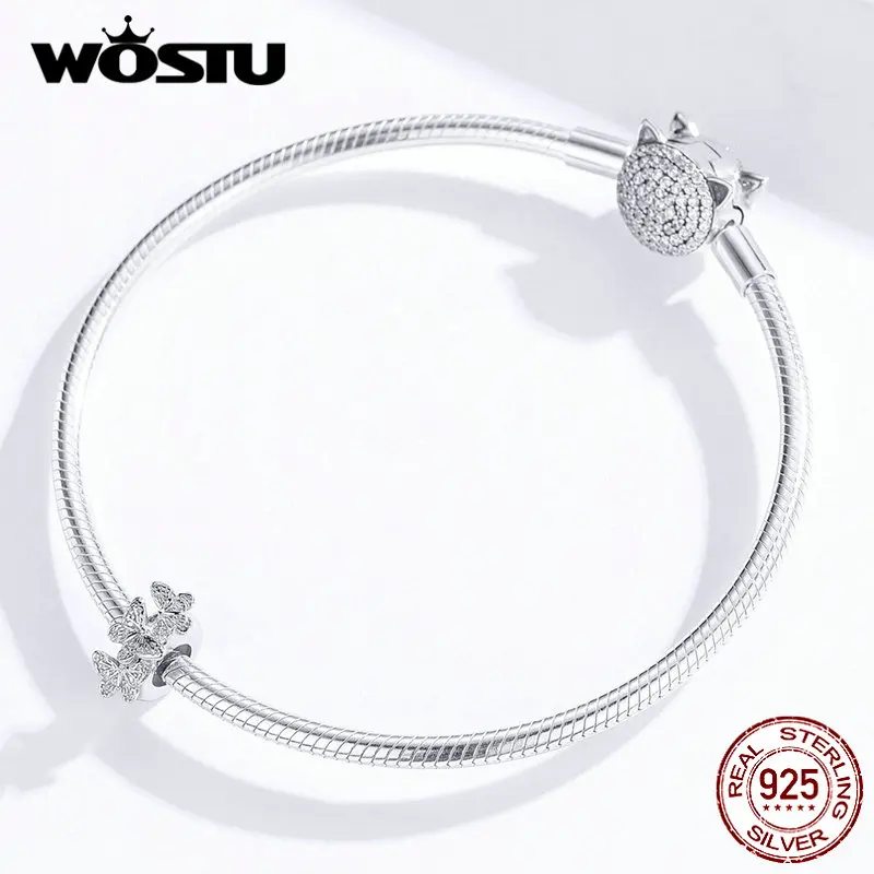 Серебряная Пробка-бабочка для браслета из серебра 925 пробы | Украшения и