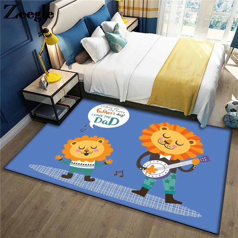 

Zeegle Living Mat in the Children Bedroom Home Decoration Cartoon Style Bedside Carpet Dustproof Soft Rug Memory Foam Foot Mat