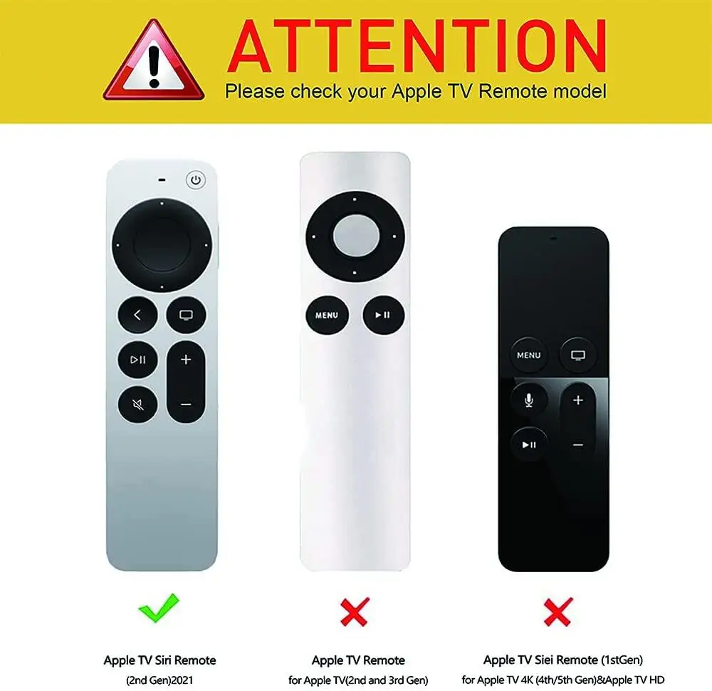 

2021 Anti-Lost Protective Case for Siri Remote 2nd Gen Cover for Apple 4K TV remote Durable Shockproof Cover with AirTag Holder