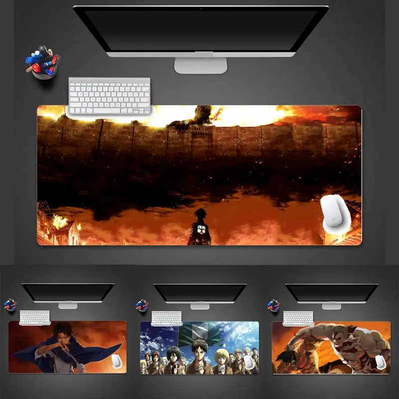

Attack on Titan Gamer Speed Mice Retail Small Rubber Mousepad Game Office Work Mouse Mat pad X XL XXL Non-slip Laptop Cushion