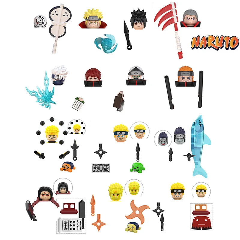 Поштучная распродажа конструктор Наруто игрушки аниме мультфильм японские