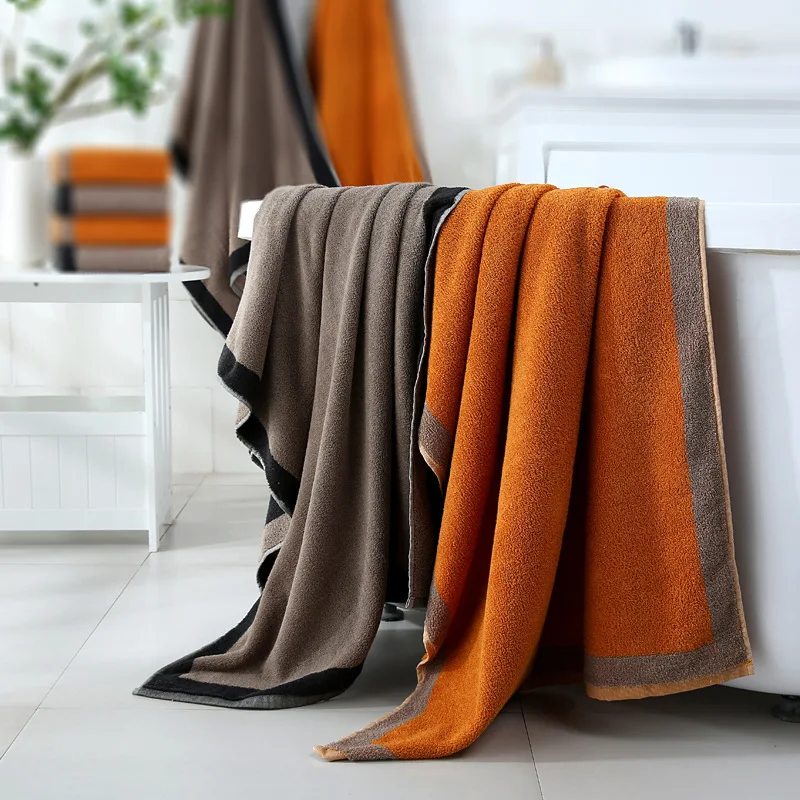 3PCS Towel Set Dark Gray Large Thick Bath Bathroom Hand Face Shower Towels Home For Adults Kids toalla de ducha | Дом и сад
