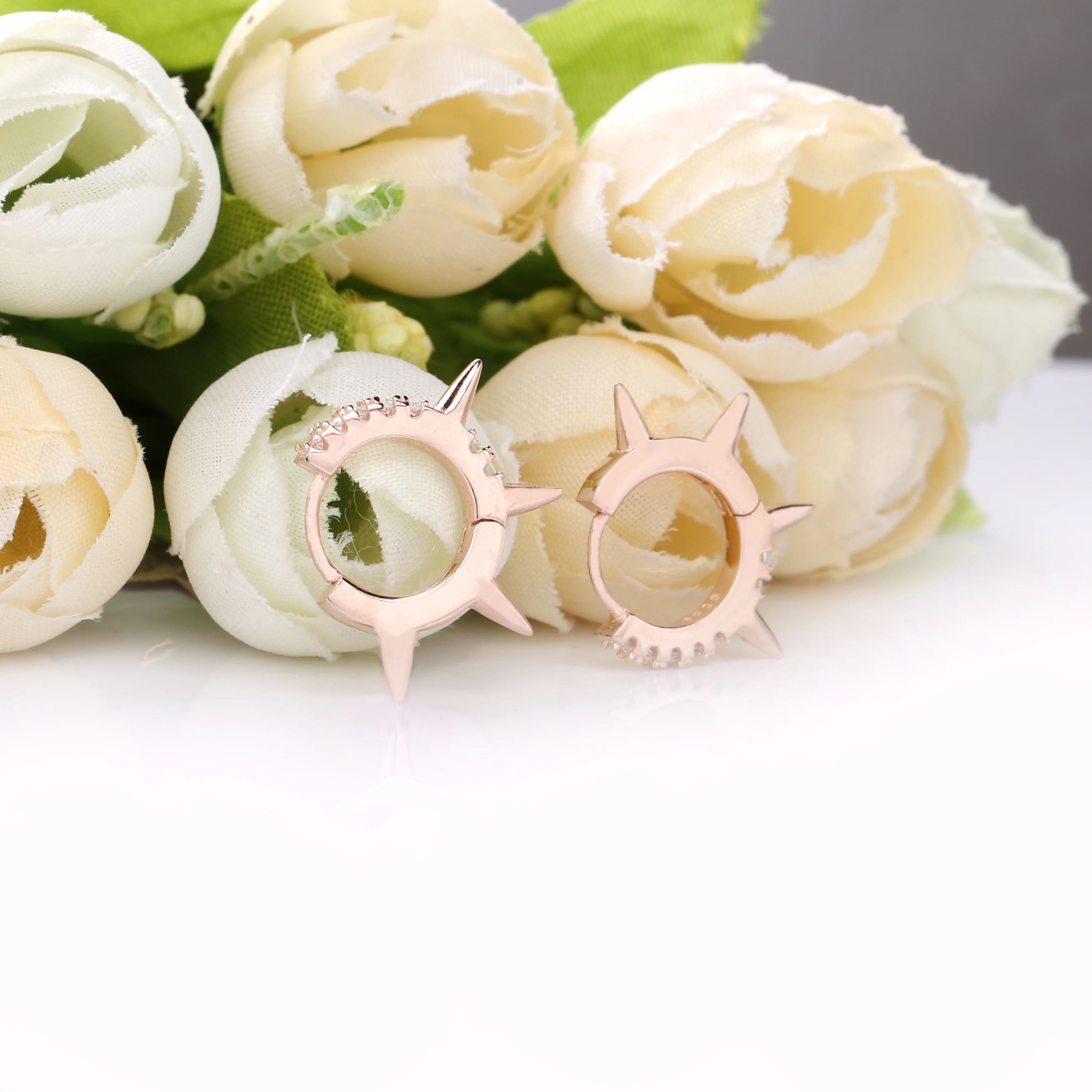 Словекабин 925 пробы Серебряная четырехъярусная цилиндрическая серьга в виде