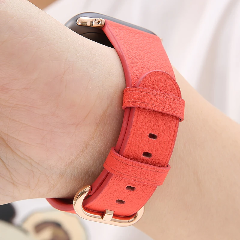 Ремешок для Apple watch ремешок 44 мм 40 мм кожаный браслет сюрприз ремень для correa Apple iwatch 42 мм 38 мм серия 4 3 2 1 Аксессуары