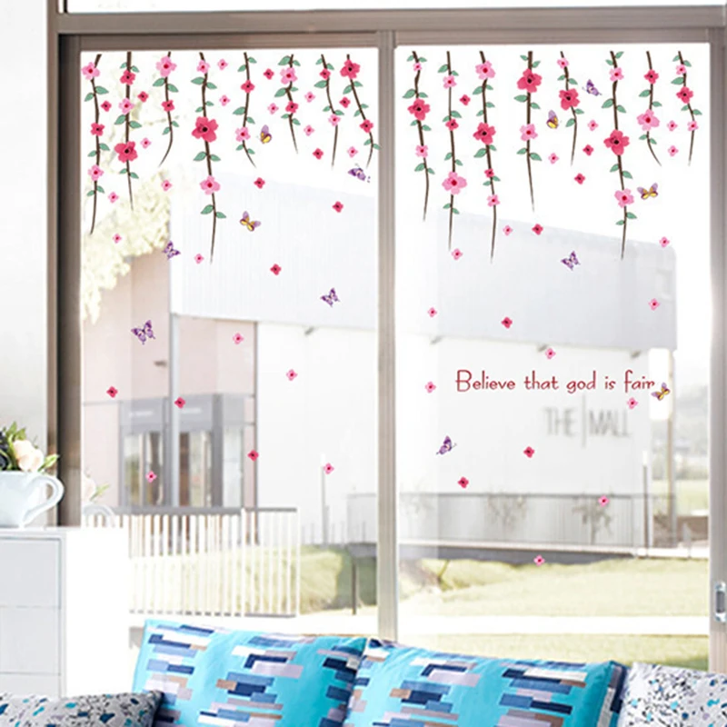 ПВХ наклейки на стену окна телевизор декорация фона съемная наклейка