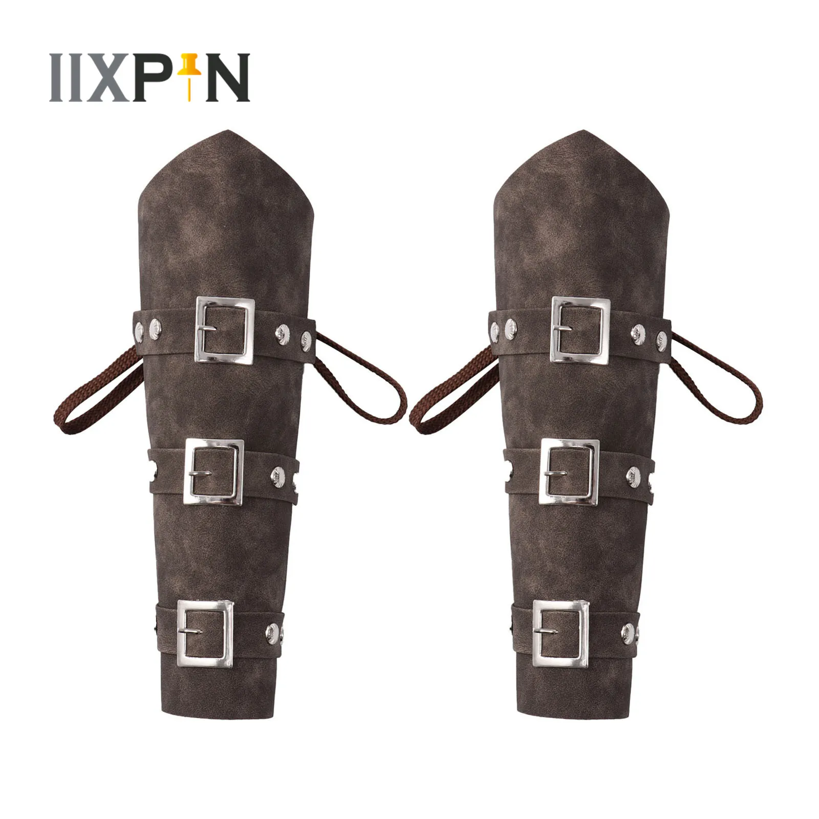 

1 пара средневековый Кожа Защита рук в готическом стиле, перчатку манжеты наручей подогреватели руку Броня крест-накрест в стиле стимпанк З...