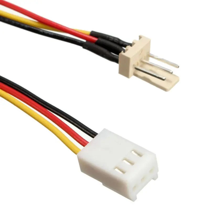 10 шт./лот вентилятор для ПК Мощность Удлинительный кабель 12V 3 контактный Мужской