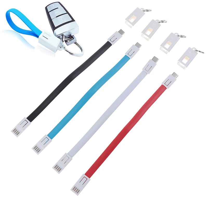 

Keychain Cable Fast Charger Sync Data Lighting Cable For iphone 6s Type-C Micro USB C Short Cabel Key Chain Mobile Phone Cables